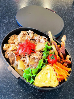 高校生弁当2022 11月24日牛丼-レシピのメイン写真