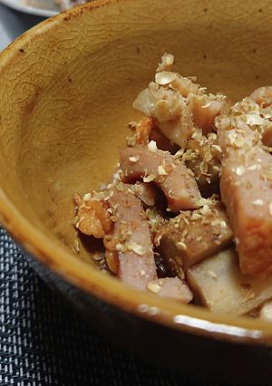 山椒たっぷり ベーコンと牛蒡の煮物-レシピのメイン写真