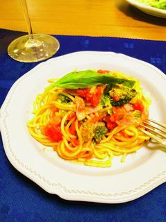 ベーコンとブロッコリーのトマトソース-レシピのメイン写真