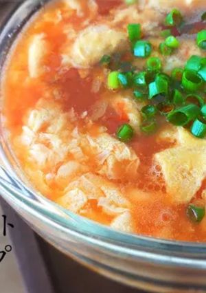 ふわ玉トマト中華スープ。簡単おうち中華-レシピのメイン写真