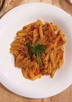 ミートソースの素で☆高見えペンネパスタ-レシピのメイン写真