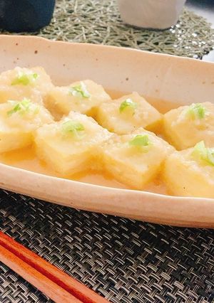 うどんスープで、揚げ出し豆腐（揚げ焼き）-レシピのメイン写真
