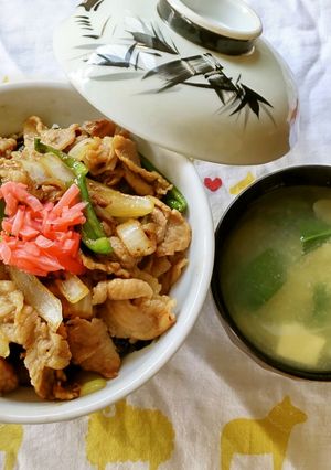 豚こま肉の焼肉丼♪-レシピのメイン写真