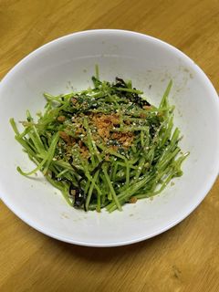豆苗の塩昆布和え-レシピのメイン写真