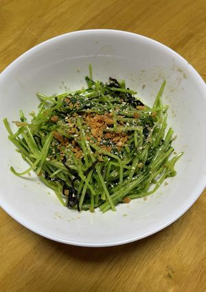 豆苗の塩昆布和え-レシピのメイン写真