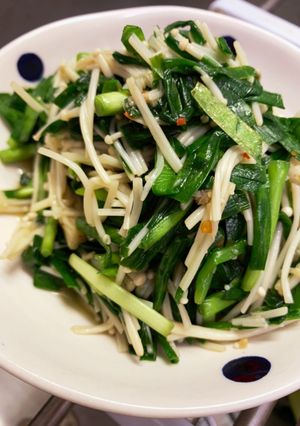 レンジで！ニラとエノキのピリ辛あえ-レシピのメイン写真