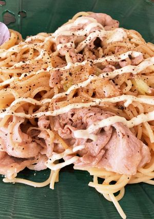 豚バラのねぎ味噌パスタ-レシピのメイン写真