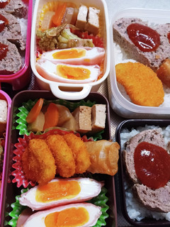 高校生息子、旦那、娘弁当(11/25)-レシピのメイン写真