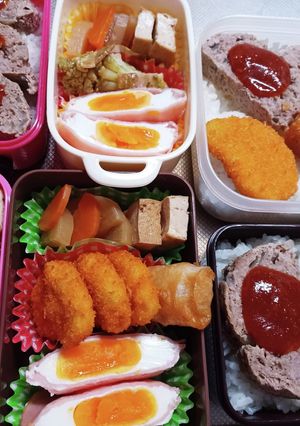 高校生息子、旦那、娘弁当(11/25)-レシピのメイン写真