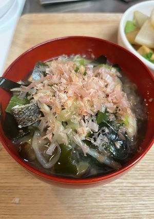 今日のみそ汁。 鱈と愉快な家族味噌汁-レシピのメイン写真
