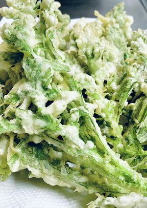サクッと・春菊の天ぷら-レシピのメイン写真