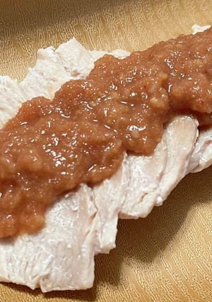 蒸し鶏の明太味噌ソース-レシピのメイン写真