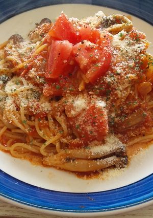 ダイエットパスタ♡トマトとモッツァレラ！-レシピのメイン写真