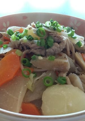 具沢山、塩とん汁蕎麦-レシピのメイン写真