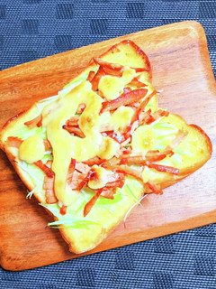 ねぎチャーシューチーズトースト-レシピのメイン写真