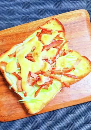 ねぎチャーシューチーズトースト-レシピのメイン写真