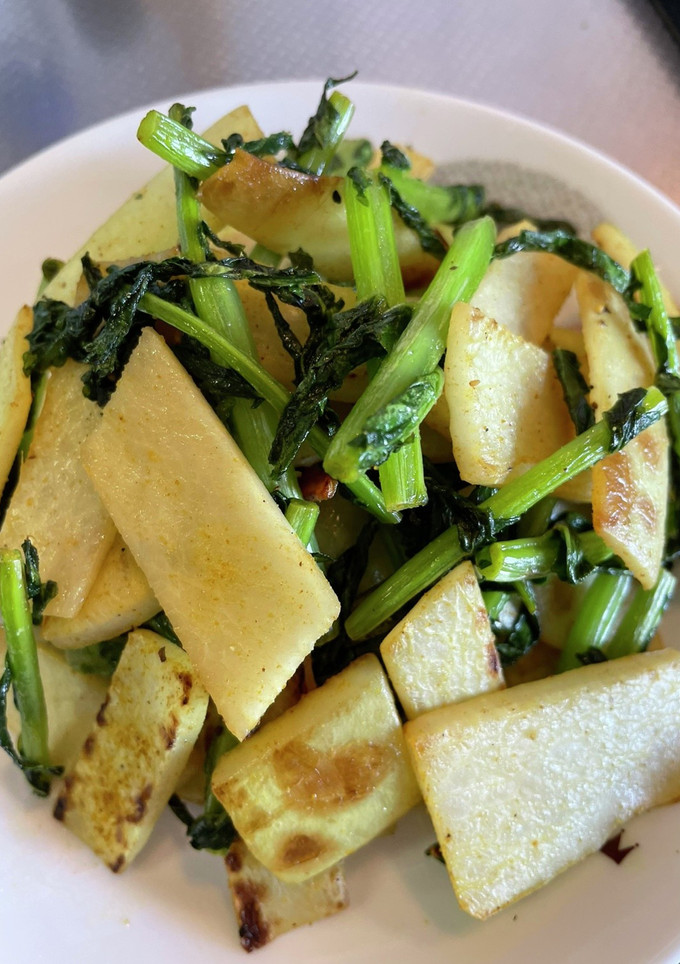 #無駄なし#大根菜と皮の#カレー粉味炒め-レシピのメイン写真