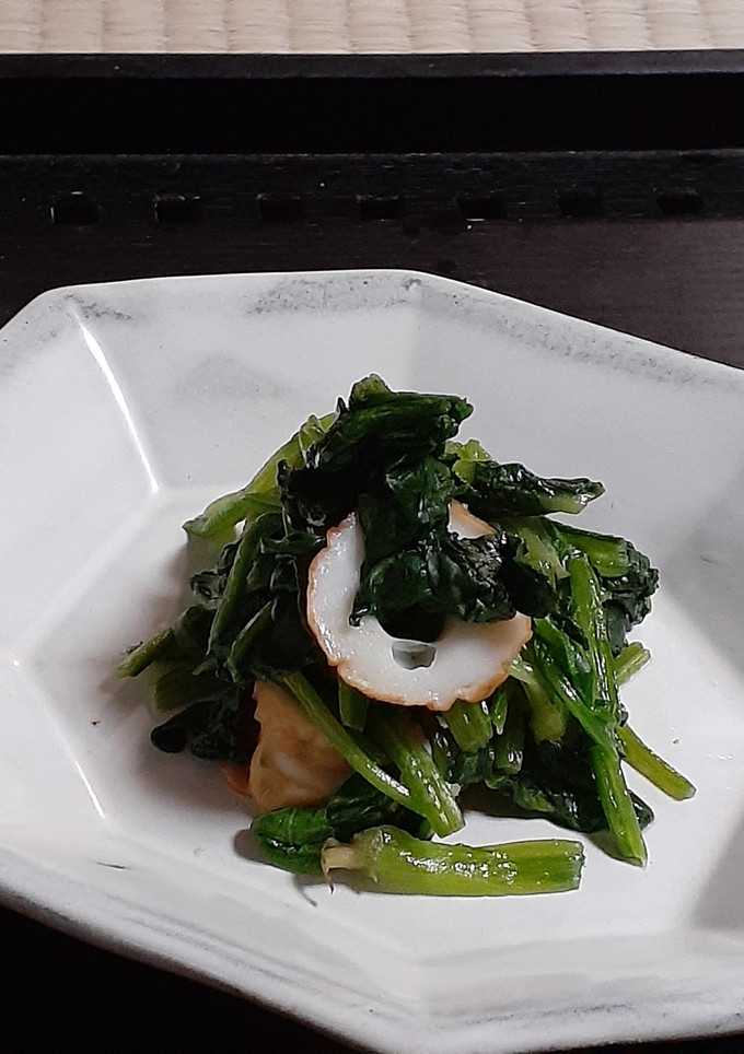 野菜ソムリエ　ほうれん草と竹輪の中華炒め-レシピのメイン写真
