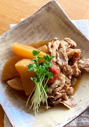 ほったらかし煮もの*大根と豚バラの梅煮-レシピのメイン写真