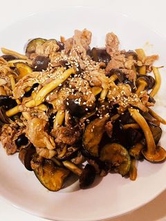 豚こま肉とナスとしめじのオイスター炒め-レシピのメイン写真