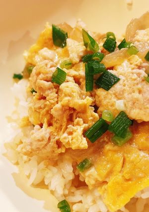 時短！簡単！鶏挽肉の親子丼♪-レシピのメイン写真
