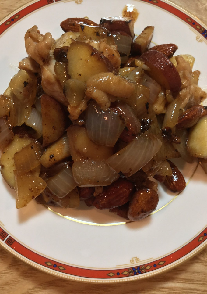 鶏肉さつま芋とアーモンドのオイスター炒め-レシピのメイン写真