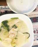 豆乳野菜スープとつくねのスープ