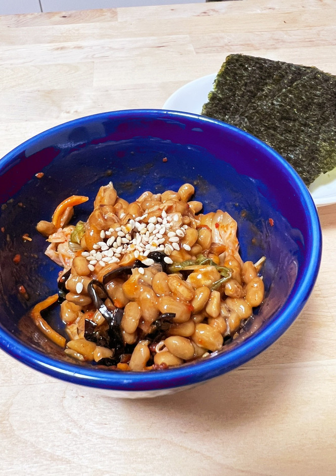 混ぜ！巻く！納豆と塩昆布キムチの海苔巻き-レシピのメイン写真