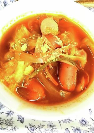 コンビニ♡ミネストローネ-レシピのメイン写真