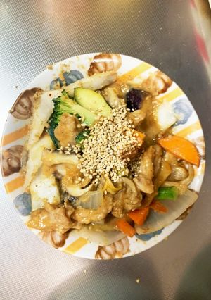簡単ピリ辛きな粉焼肉豚こま大根青椒肉絲風-レシピのメイン写真