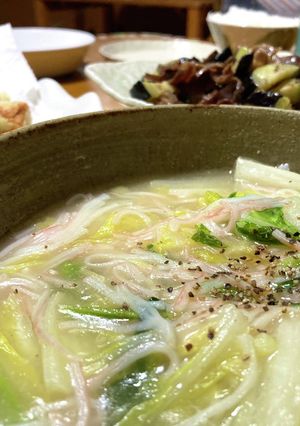 玉ねぎ麹で、白菜とカニカマのあんかけ-レシピのメイン写真