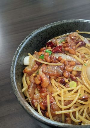 グリチア風納豆スパゲティ-レシピのメイン写真