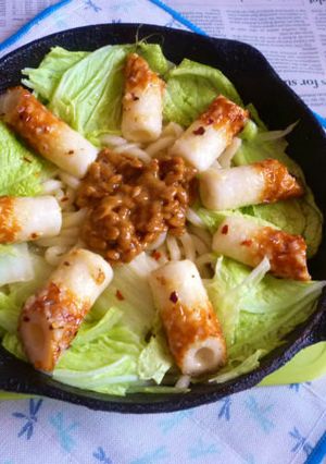 寅ちくわたっぷり白菜焼きうどん～納豆載せ-レシピのメイン写真