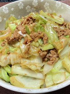 豚ひき肉とキャベツの味噌炒め-レシピのメイン写真