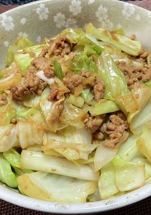 豚ひき肉とキャベツの味噌炒め-レシピのメイン写真