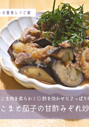 豚こまと茄子の甘酢みぞれ炒め-レシピのメイン写真