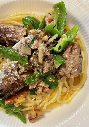 サバとピーマンのパスタ-レシピのメイン写真