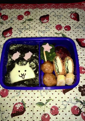 簡単キャラ弁　にゃんこ大戦争-レシピのメイン写真