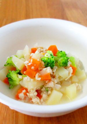 【離乳食】人参とブロッコリーのそぼろ煮-レシピのメイン写真