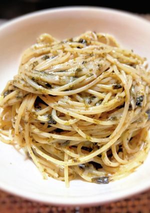 海苔と生クリームのパスタ、ゆず胡椒風味-レシピのメイン写真