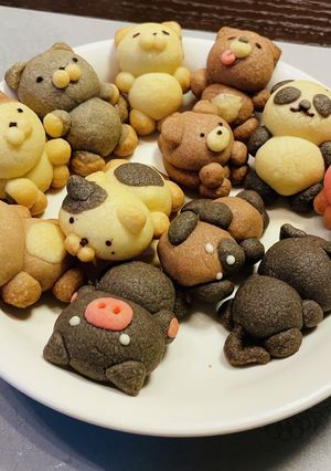 スノーボールクッキー　動物　覚書-レシピのメイン写真