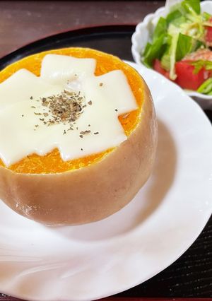 バターナッツかぼちゃのハンバーグ詰め-レシピのメイン写真