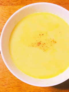 5分で出来る!かぼちゃの煮汁で作るスープ-レシピのメイン写真
