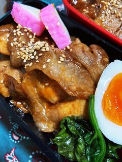 分量簡単!豚の生姜焼き弁当-レシピのメイン写真