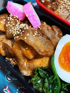 分量簡単!豚の生姜焼き弁当-レシピのメイン写真