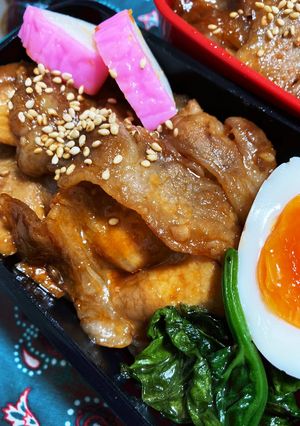 分量簡単！豚の生姜焼き弁当-レシピのメイン写真