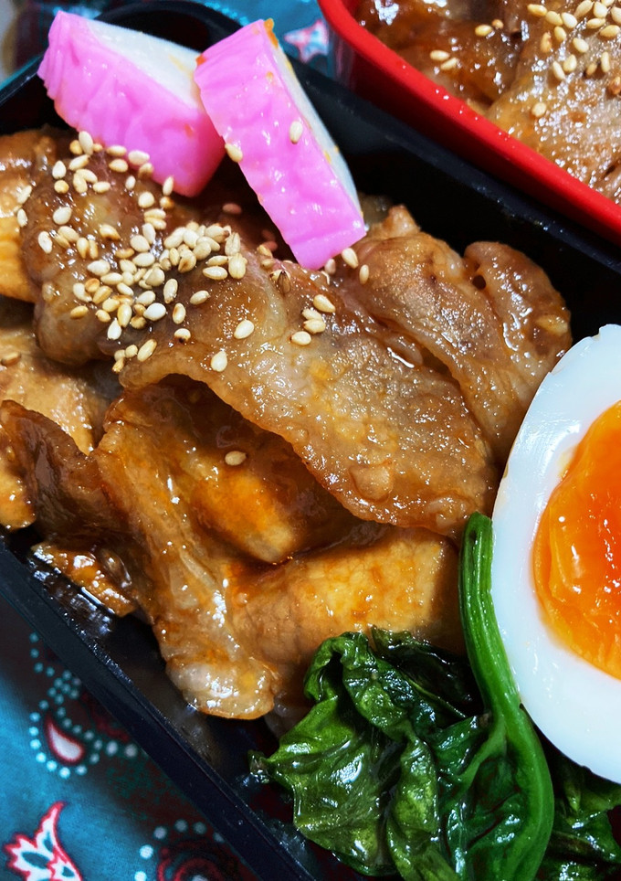 分量簡単！豚の生姜焼き弁当-レシピのメイン写真