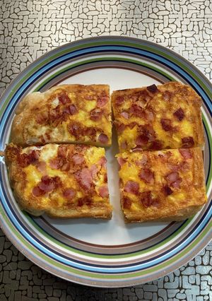 ベーコンエッグ食パン-レシピのメイン写真