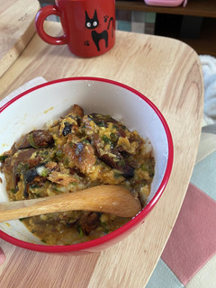 サンマ蒲焼き缶でサンタマ丼-レシピのメイン写真