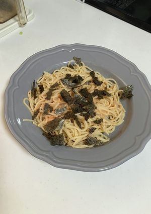 かねふく冷凍明太子パスタ-レシピのメイン写真